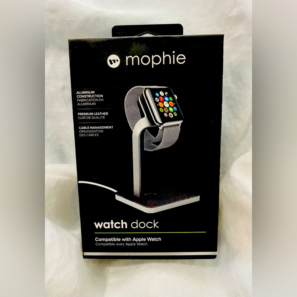 Morphie Apple Watch Charging Dock - Black and Silver